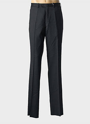 Pantalon droit fermeture zippée sous rabat avec crochet taille normale noir BERNARD ZINS homme