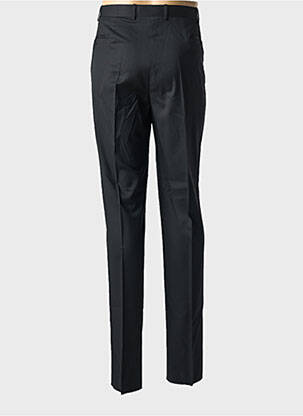 Pantalon droit fermeture zippée sous rabat avec crochet taille normale noir BERNARD ZINS homme