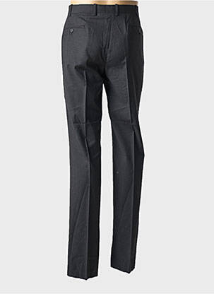 Pantalon droit fermeture zippée sous rabat avec crochet taille basse gris BERNARD ZINS femme
