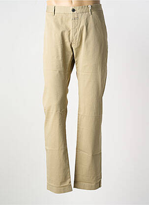 Pantalon droit tissage popeline taille normale vert CLOSED homme