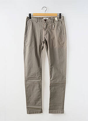 Pantalon chino tissage popeline taille normale gris CLOSED homme