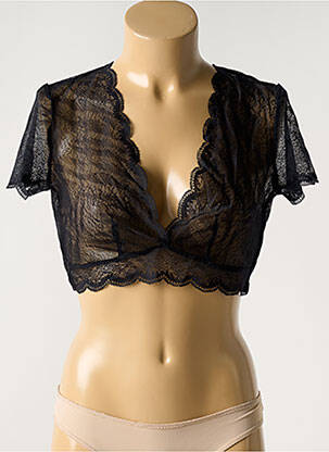 Top/caraco stretch noir IMPLICITE femme
