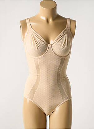 Body lingerie fermeture pressionnée chair GEMMA DE LOU femme