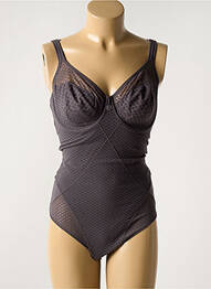 Body lingerie stretch gris GEMMA DE LOU femme