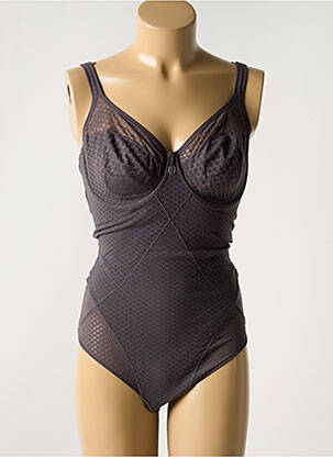 Body lingerie stretch gris GEMMA DE LOU femme