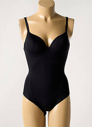 Body lingerie effet matière satinée noir GEMMA DE LOU femme