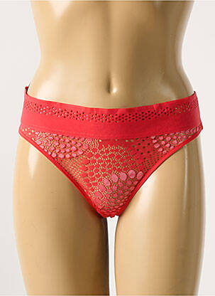 Tanga stretch rouge IMPLICITE femme