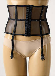 Guêpière/porte-jarretelle avec armature noir IMPLICITE femme