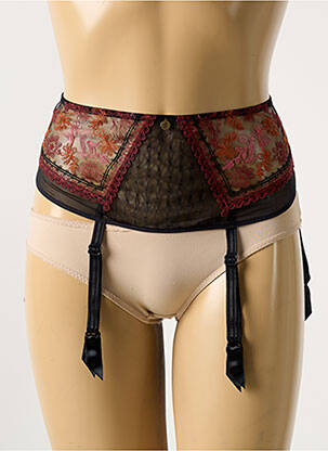 Guêpière/porte-jarretelle broderie noir CHANTELLE femme