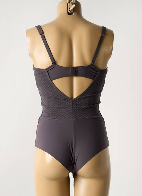 Body lingerie gris GEMMA DE LOU pour femme