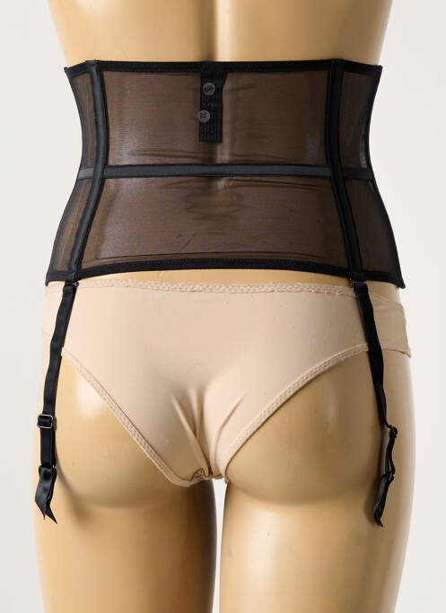 Guêpière/Porte-jarretelle noir IMPLICITE pour femme