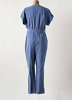Combi-pantalon fermeture boutonnée sur le devant manches courtes bleu YAYA femme