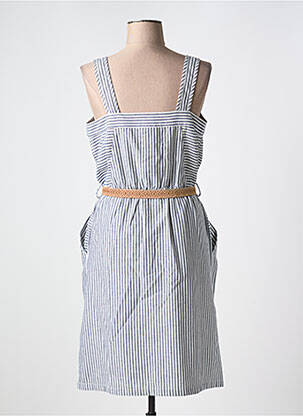 Robe mi-longue imprimé fantaisie fines bretelles bleu LOLA ESPELETA femme