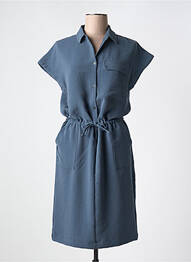 Robe mi-longue manches courtes manches courtes vert CKS femme