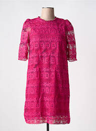 Robe courte manches 3/4 manches 3/4 rose LA PETITE ETOILE femme
