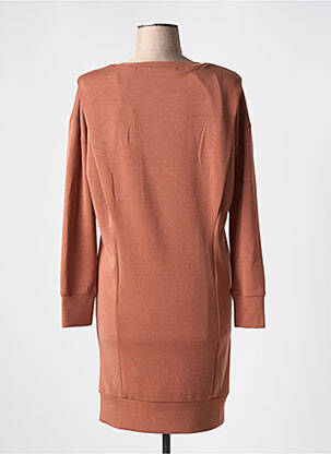 Robe courte manches longues manches longues marron YAYA femme