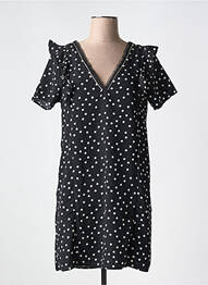 Robe courte manches courtes manches courtes noir CHERRY PARIS femme
