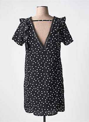 Robe courte manches courtes manches courtes noir CHERRY PARIS femme