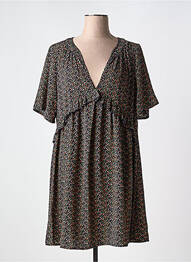 Robe courte manches courtes manches courtes vert CHERRY PARIS femme