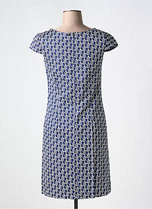 Robe mi-longue imprimé fantaisie manches courtes bleu MEXX femme