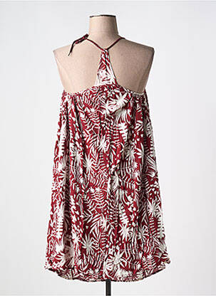 Robe mi-longue doublure fines bretelles rouge FREEMAN T.PORTER femme
