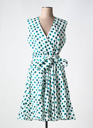Robe mi-longue imprimé fantaisie sans manche vert ANONYME DESIGNERS femme