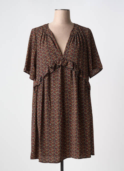 Robe courte marron CHERRY PARIS pour femme