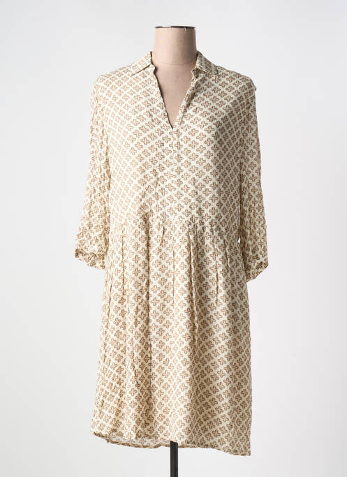 Robe mi-longue beige YAYA pour femme