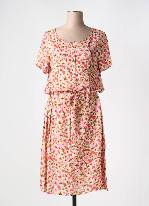 Robe mi-longue rose DIPLODOCUS pour femme