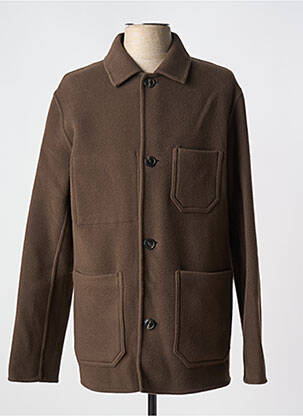 Manteau court col chemisier sans capuche marron CLOSED homme