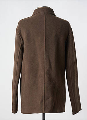 Manteau court col chemisier sans capuche marron CLOSED homme