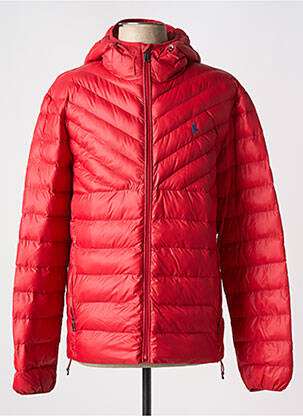 Doudoune poches a capuche rouge RALPH LAUREN homme