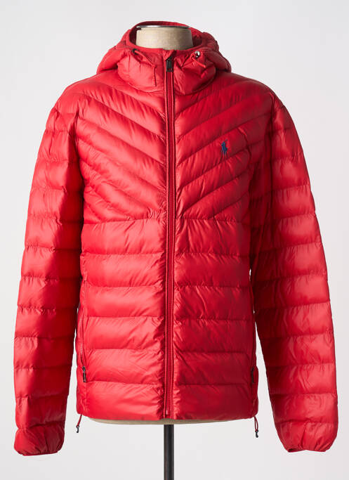 Doudoune poches a capuche rouge RALPH LAUREN homme