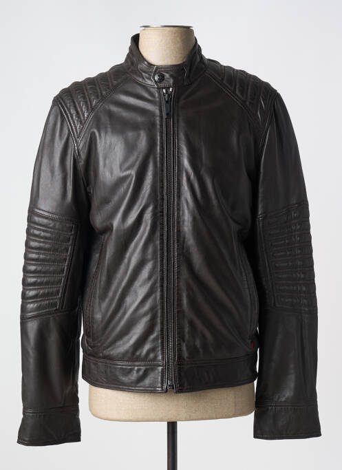 Veste en cuir marron STRELLSON pour homme
