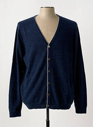 Gilet manches longues col v bleu JARDIN PRIVÉ homme