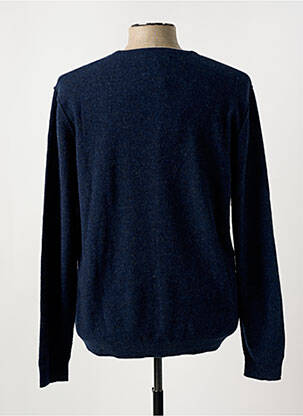Gilet manches longues col v bleu JARDIN PRIVÉ homme