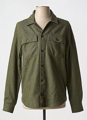 Chemise manches longues coupe cintrée vert CLOSED homme