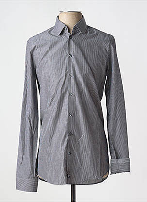 Chemise manches longues tissage popeline gris STRELLSON homme