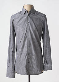 Chemise manches longues tissage popeline gris STRELLSON homme