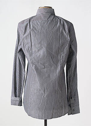 Chemise manches longues tissage popeline gris STRELLSON homme