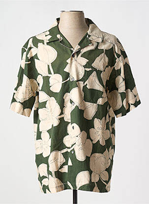 Chemise manches courtes col tailleur vert CLOSED homme