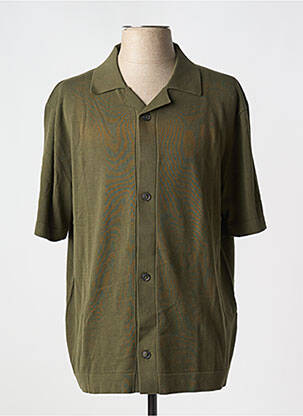 Gilet manches courtes stretch vert CLOSED homme