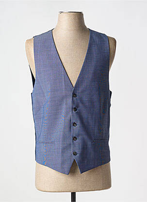 Gilet sans manche tissage chiné bleu STRELLSON homme