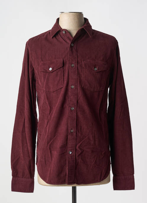 Chemise manches longues rouge CLOSED pour homme