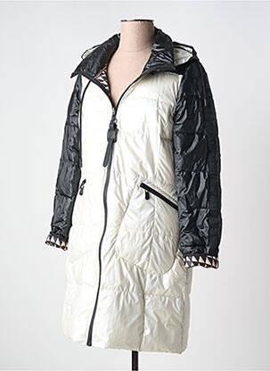 Doudoune poches a capuche blanc ZIA BRAND femme