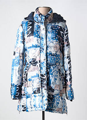 Doudoune poches a capuche bleu DOLCEZZA femme