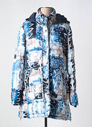 Doudoune poches a capuche bleu DOLCEZZA femme
