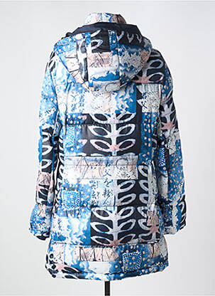 Doudoune poches a capuche bleu DOLCEZZA femme