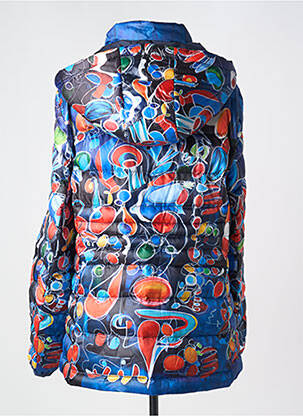 Doudoune poches a capuche bleu DOLCEZZA femme