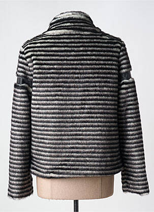 Manteau court coupe droite sans capuche noir TINTA femme